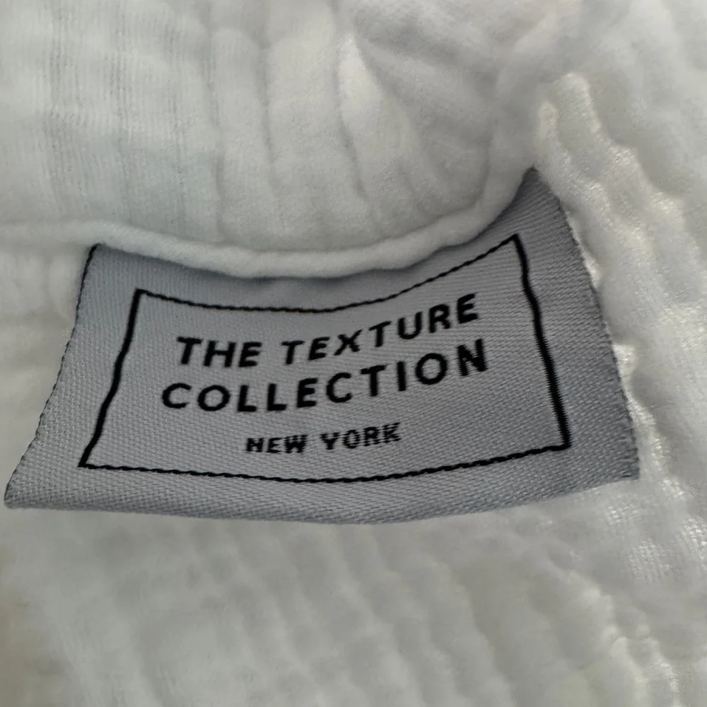 White Textured Shower Curtain